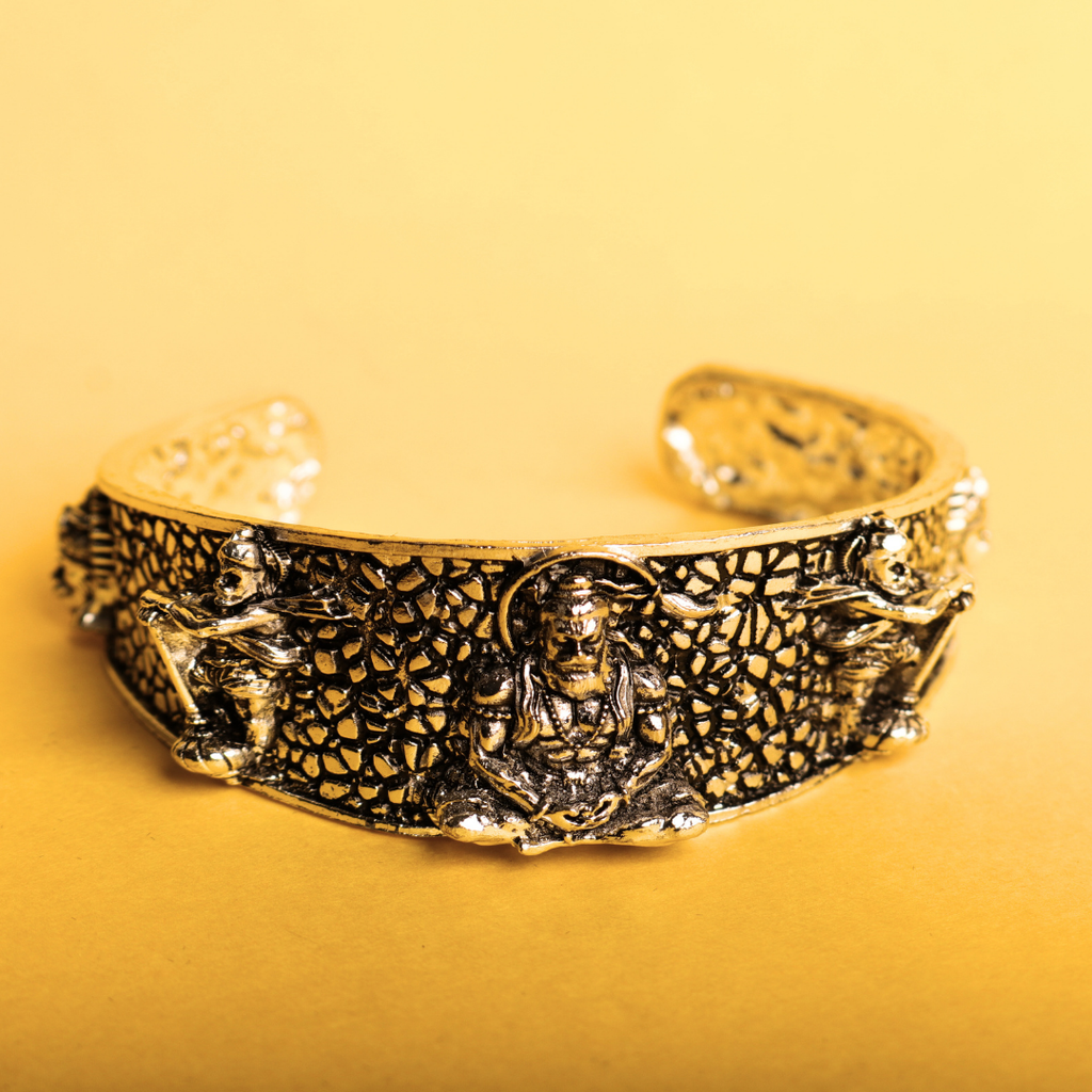Hanuman Ji Kada in Silver Oxidized Finish – Energized for Divine Power