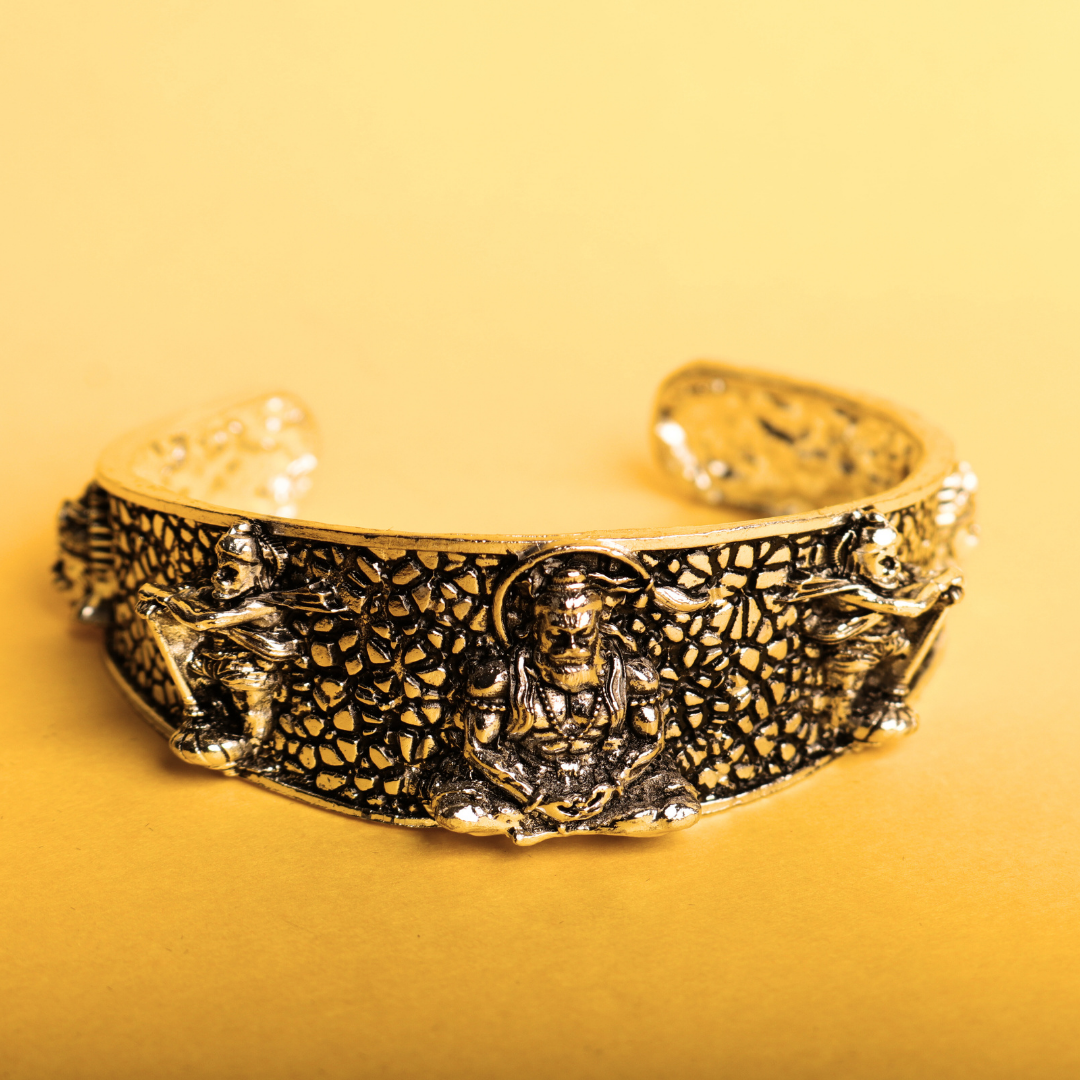 Hanuman Ji Kada in Silver Oxidized Finish – Energized for Divine Power