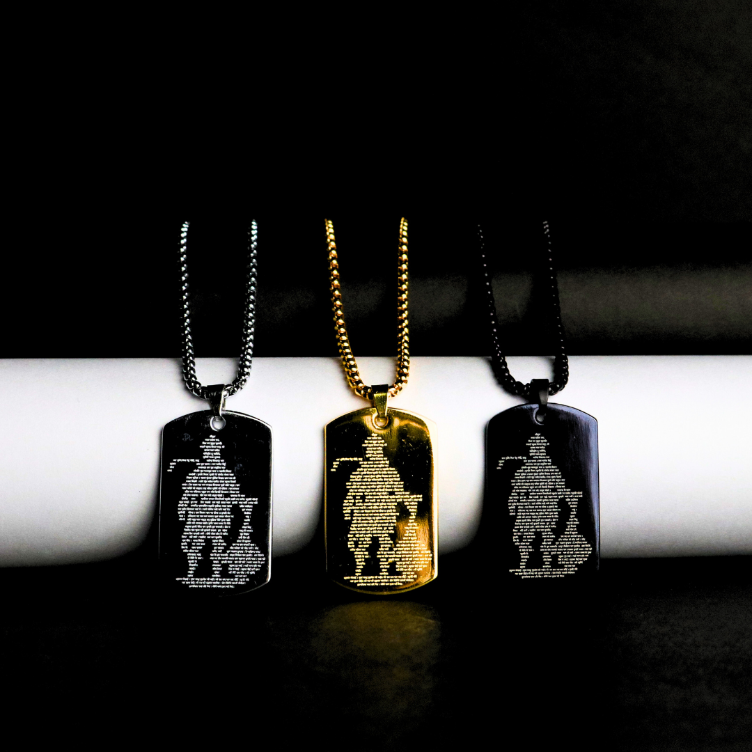 Set of 3 Hanuman Chalisa Locket with Chain