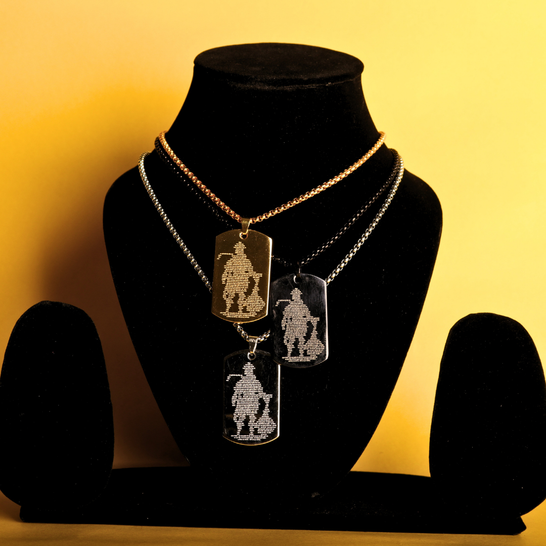 Set of 3 Hanuman Chalisa Locket with Chain