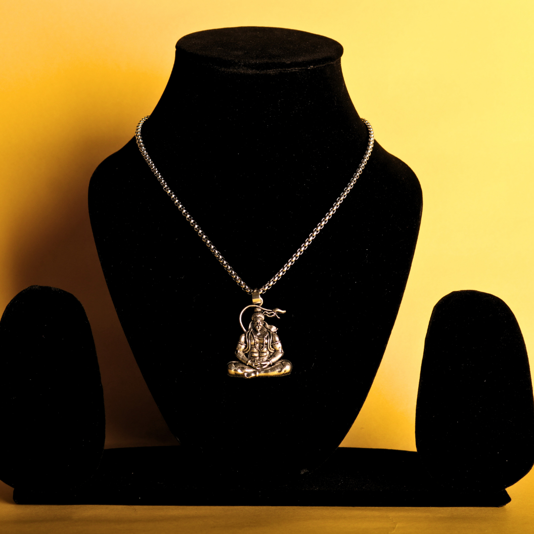 Meditating Hanuman Ji Pendant – For Peace, Focus & Inner Strength