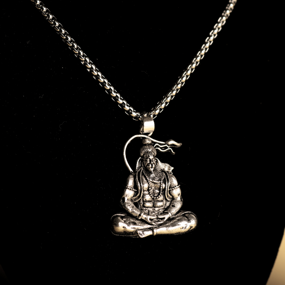 Meditating Hanuman Ji Pendant – For Peace, Focus & Inner Strength