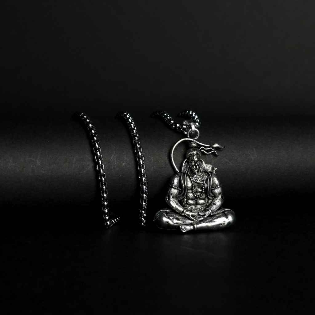 Meditating Hanuman Ji Pendant – For Peace, Focus & Inner Strength