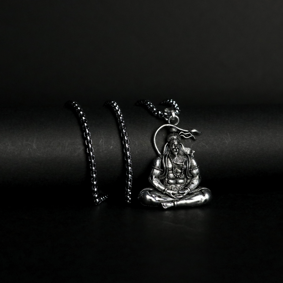 Meditating Hanuman Ji Pendant – For Peace, Focus & Inner Strength